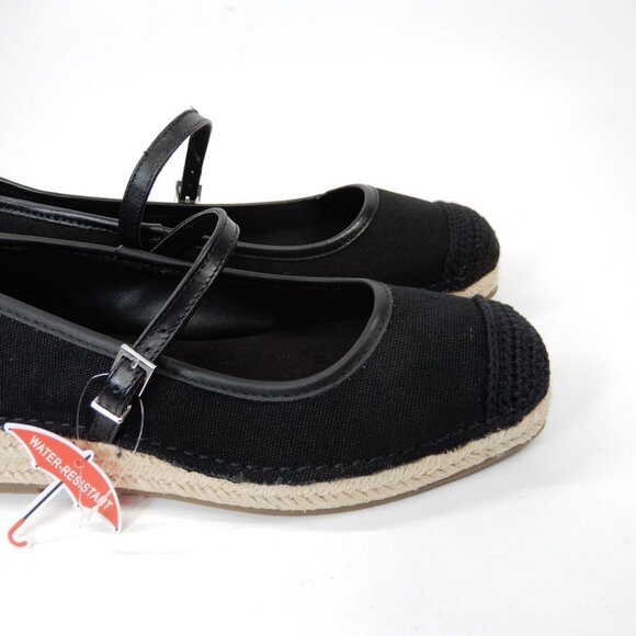 BLONDO Haizley Waterproof Espadrille Mary Jane Flats Shoes Size 7 Black NEW - Picture 10 of 13
